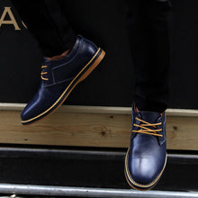 Lade das Bild in den Galerie-Viewer, draussenfeet business lederschuhe 31271 blau
