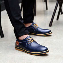 Lade das Bild in den Galerie-Viewer, draussenfeet business lederschuhe 31271 blau
