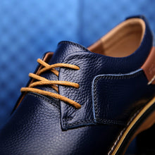 Lade das Bild in den Galerie-Viewer, draussenfeet business lederschuhe 31271 blau
