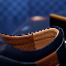 Lade das Bild in den Galerie-Viewer, draussenfeet business lederschuhe 31271 blau
