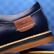 Lade das Bild in den Galerie-Viewer, draussenfeet business lederschuhe 31271 blau
