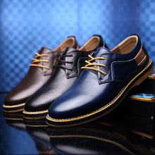 Lade das Bild in den Galerie-Viewer, draussenfeet business lederschuhe 31271 blau

