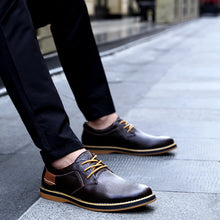 Lade das Bild in den Galerie-Viewer, draussenfeet business lederschuhe 31271 braun
