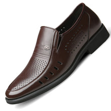 Lade das Bild in den Galerie-Viewer, draussenfeet business lederschuhe 31277 braun hohl
