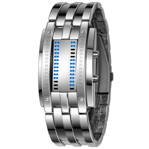 draussenfeet elektronische uhr 31204 silber