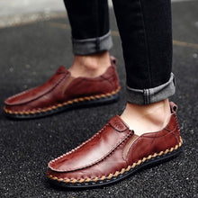 Lade das Bild in den Galerie-Viewer, draussenfeet handgefertigte lederschuhe 136957 rotbraun
