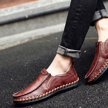 Lade das Bild in den Galerie-Viewer, draussenfeet handgefertigte lederschuhe 136957 rotbraun
