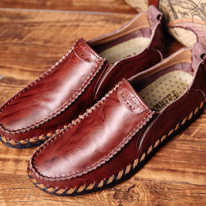 draussenfeet handgefertigte lederschuhe 136957 rotbraun