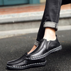 draussenfeet handgefertigte lederschuhe 136957 schwarz