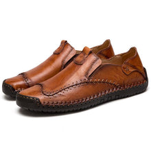 Lade das Bild in den Galerie-Viewer, draussenfeet handgefertigte lederschuhe 140088 rotbraun
