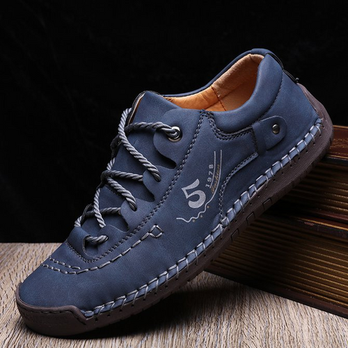 draussenfeet handgefertigte lederschuhe 140953 blau