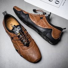 Lade das Bild in den Galerie-Viewer, draussenfeet handgefertigte lederschuhe 31223 braun
