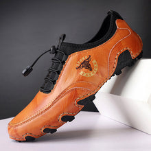 Lade das Bild in den Galerie-Viewer, draussenfeet handgefertigte lederschuhe 31245 braun

