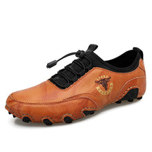 Lade das Bild in den Galerie-Viewer, draussenfeet handgefertigte lederschuhe 31245 braun
