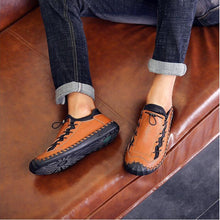 Lade das Bild in den Galerie-Viewer, draussenfeet handgefertigte lederschuhe 31257 braun
