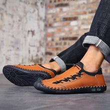 Lade das Bild in den Galerie-Viewer, draussenfeet handgefertigte lederschuhe 31257 braun
