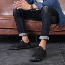 Lade das Bild in den Galerie-Viewer, draussenfeet handgefertigte lederschuhe 31257 schwarz
