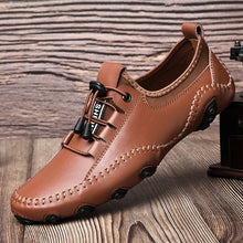 Lade das Bild in den Galerie-Viewer, draussenfeet handgefertigte lederschuhe 31296 braun
