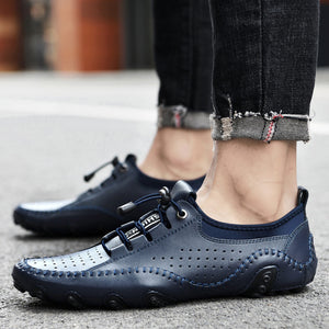 draussenfeet handgefertigte lederschuhe 31297 blau