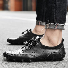 Lade das Bild in den Galerie-Viewer, draussenfeet handgefertigte lederschuhe 31297 schwarz
