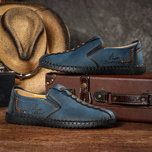 Lade das Bild in den Galerie-Viewer, draussenfeet handgefertigte lederschuhe 31320 blau
