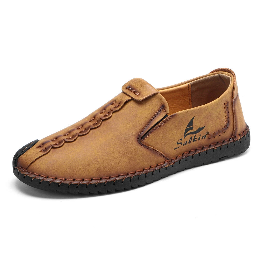 draussenfeet handgefertigte lederschuhe 31320 gelb