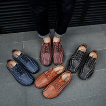 Lade das Bild in den Galerie-Viewer, draussenfeet handgefertigte lederschuhe 31321 rotbraun
