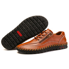 Lade das Bild in den Galerie-Viewer, draussenfeet handgefertigte lederschuhe 31321 rotbraun
