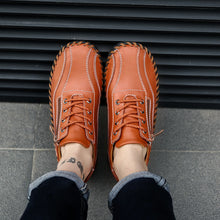 Lade das Bild in den Galerie-Viewer, draussenfeet handgefertigte lederschuhe 31321 rotbraun
