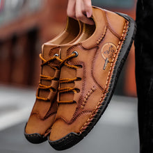 Lade das Bild in den Galerie-Viewer, draussenfeet handgefertigte lederschuhe 31323 rotbraun

