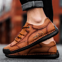 Lade das Bild in den Galerie-Viewer, draussenfeet handgefertigte lederschuhe 31323 rotbraun

