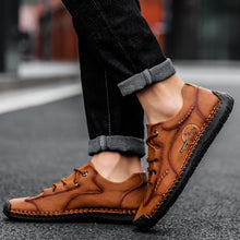 Lade das Bild in den Galerie-Viewer, draussenfeet handgefertigte lederschuhe 31323 rotbraun
