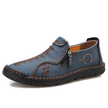 Lade das Bild in den Galerie-Viewer, draussenfeet handgefertigte lederschuhe 31338 blau

