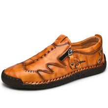 Lade das Bild in den Galerie-Viewer, draussenfeet handgefertigte lederschuhe 31345 gelbbraun
