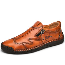Lade das Bild in den Galerie-Viewer, draussenfeet handgefertigte lederschuhe 31345 rotbraun
