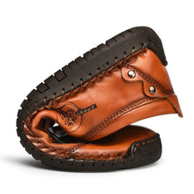 Lade das Bild in den Galerie-Viewer, draussenfeet handgefertigte lederschuhe 31345 rotbraun
