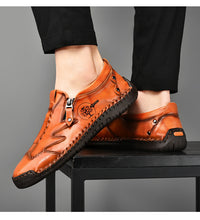 Lade das Bild in den Galerie-Viewer, draussenfeet handgefertigte lederschuhe 31345 rotbraun
