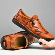 Lade das Bild in den Galerie-Viewer, draussenfeet handgefertigte lederschuhe 31345 rotbraun
