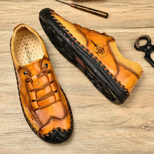 Lade das Bild in den Galerie-Viewer, draussenfeet handgefertigte lederschuhe 31346 gelbbraun
