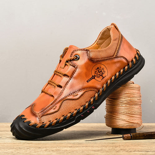 draussenfeet handgefertigte lederschuhe 31346 rotbraun