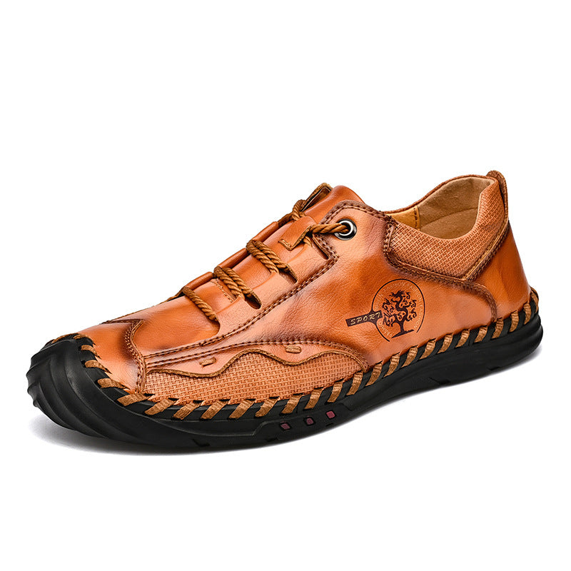 draussenfeet handgefertigte lederschuhe 31346 rotbraun