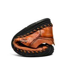 Lade das Bild in den Galerie-Viewer, draussenfeet handgefertigte lederschuhe 31346 rotbraun
