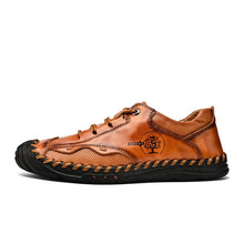 Lade das Bild in den Galerie-Viewer, draussenfeet handgefertigte lederschuhe 31346 rotbraun
