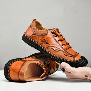 draussenfeet handgefertigte lederschuhe 31346 rotbraun