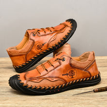 Lade das Bild in den Galerie-Viewer, draussenfeet handgefertigte lederschuhe 31346 rotbraun
