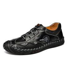 Lade das Bild in den Galerie-Viewer, draussenfeet handgefertigte lederschuhe 31346 schwarz
