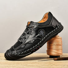 Lade das Bild in den Galerie-Viewer, draussenfeet handgefertigte lederschuhe 31346 schwarz
