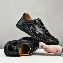 Lade das Bild in den Galerie-Viewer, draussenfeet handgefertigte lederschuhe 31346 schwarz
