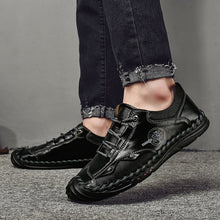 Lade das Bild in den Galerie-Viewer, draussenfeet handgefertigte lederschuhe 31346 schwarz
