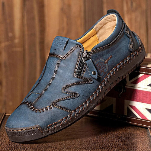 draussenfeet handgefertigte lederschuhe 31402 blau